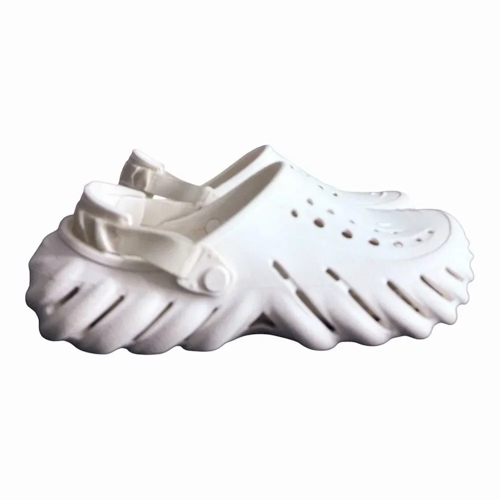 Crocs Echo Clog 207937 100 White Slide Slip On Casual Sandal M/11 W/13 Unisex